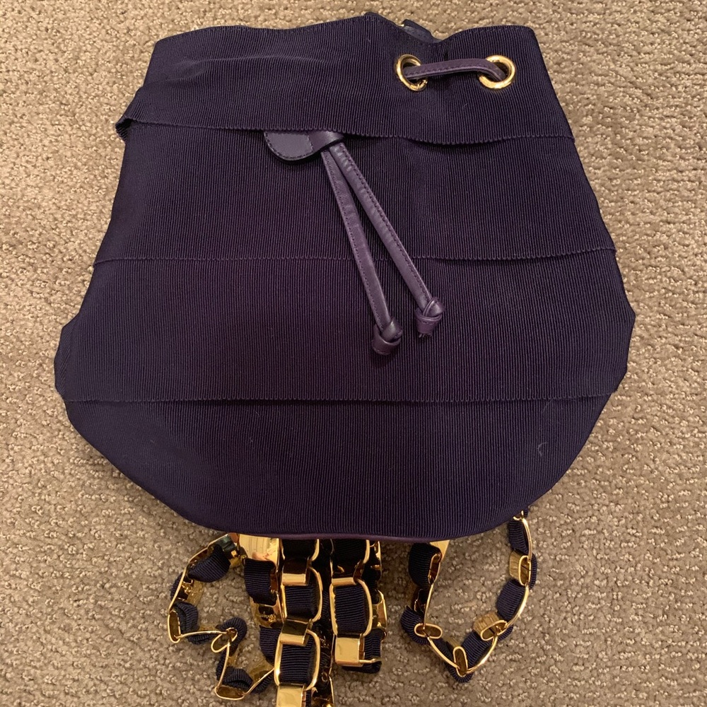 Salvatore Ferragamo Navy shoulder bucket bag